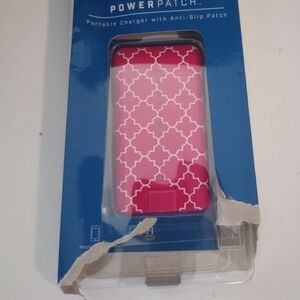 Pink Portable Charger with Anti-Slip Design